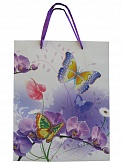 Купить Пакет подарочный Орхидея с бабочками 32*26*10см